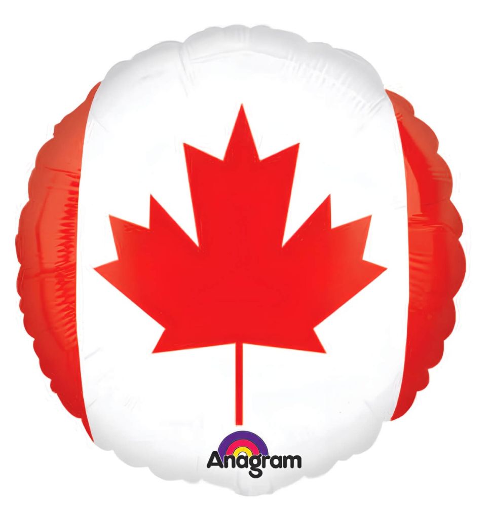 18" Canadian Flag Balloon