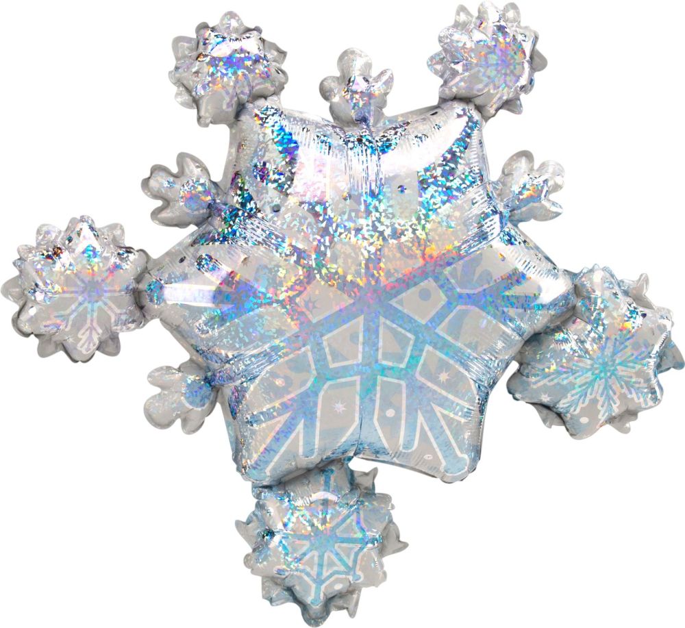 SuperShape Prismatic Snowflake Cluster Balloon