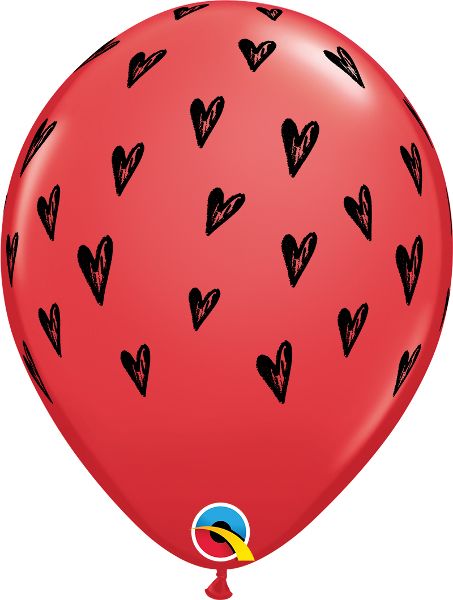 11" Prickly Heart Seeds Red (50pcs) Balloons