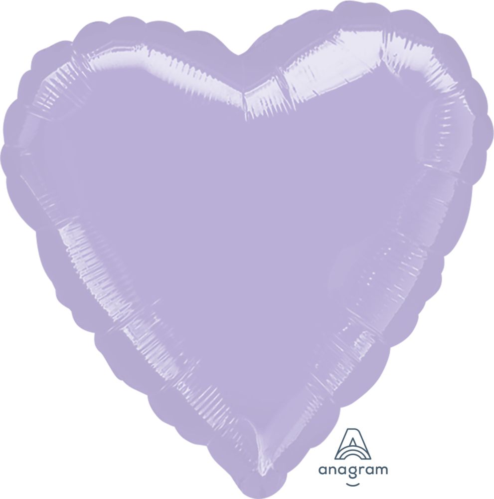 18" Metallic Pearl Pastel Lilac Heart (non-packaged) Balloon