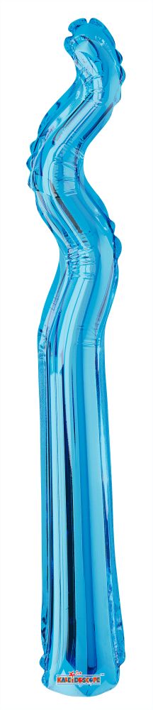 Kurly Zig Zag Turquoise Blue Balloon