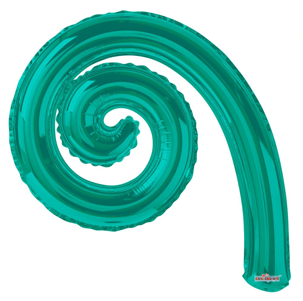 Kurly Spiral Turquoise Green Balloon