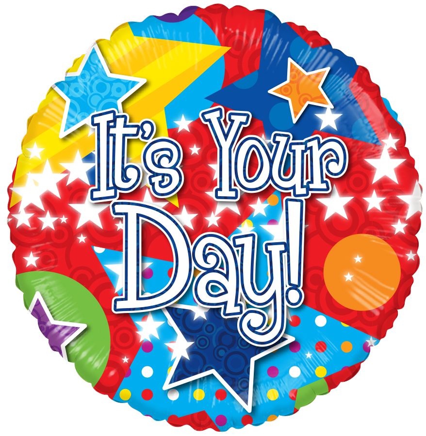 09" It's Your Day! Stars Balloon