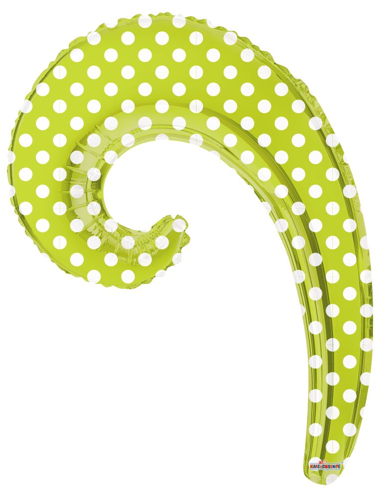 Kurly Wave Kiwi Dots Balloon