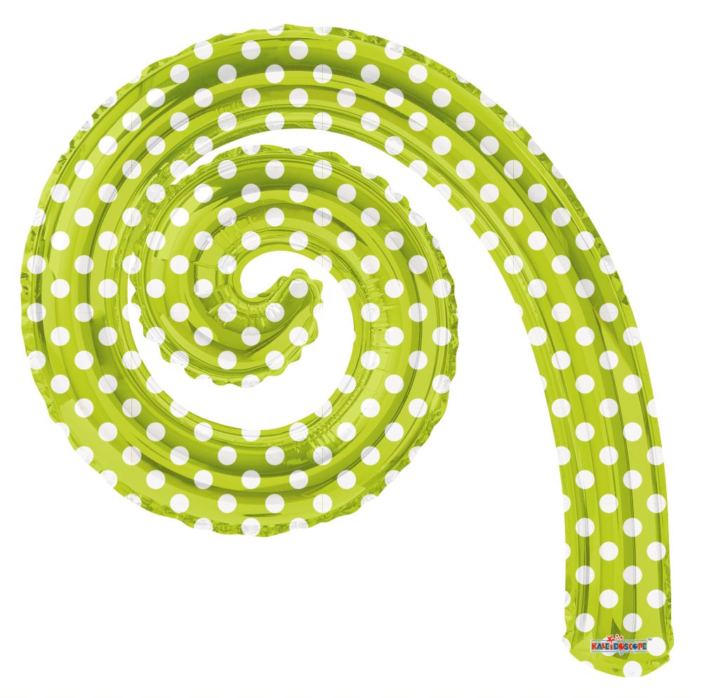 Kurly Spiral Kiwi Dots Balloon