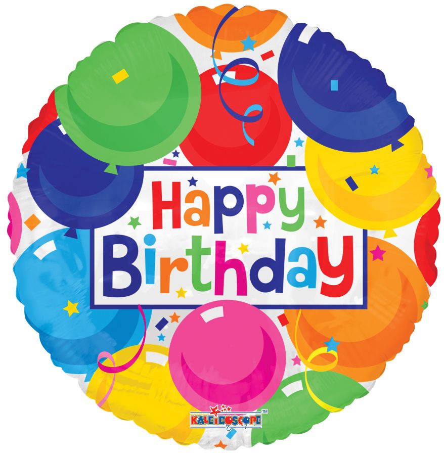 09" Birthday Colorful Balloons