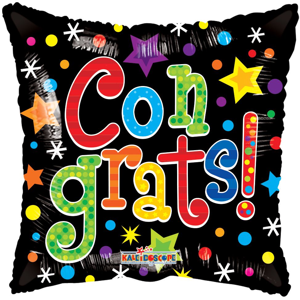 18" Colorful Congrats Balloon