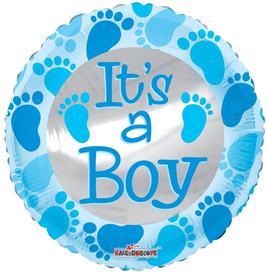 04" Baby Blue Foot Prints Balloon