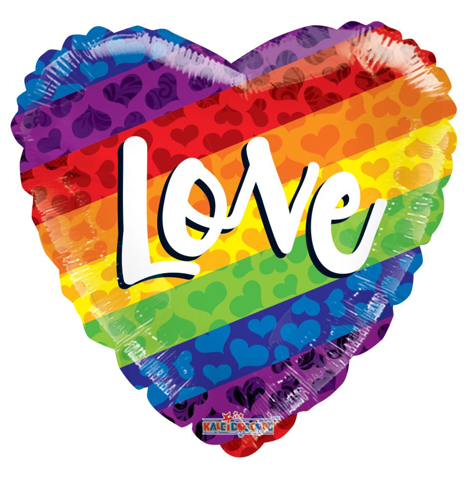 18" Rainbow Love Balloon