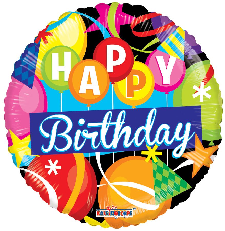 18" Birthday Motifs Balloon