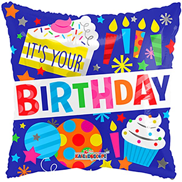 18" Birthday Candles & Cakes Balloon
