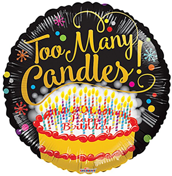 18" Too Many Candles Balloon
