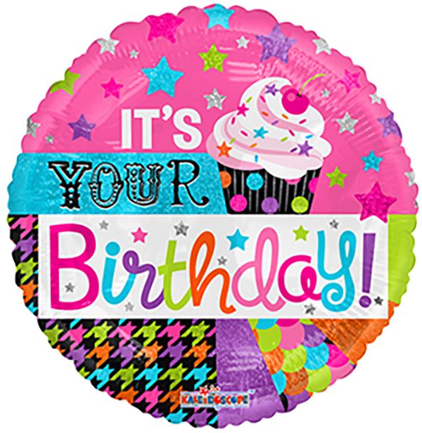 18" Birthday Cupcake Balloon
