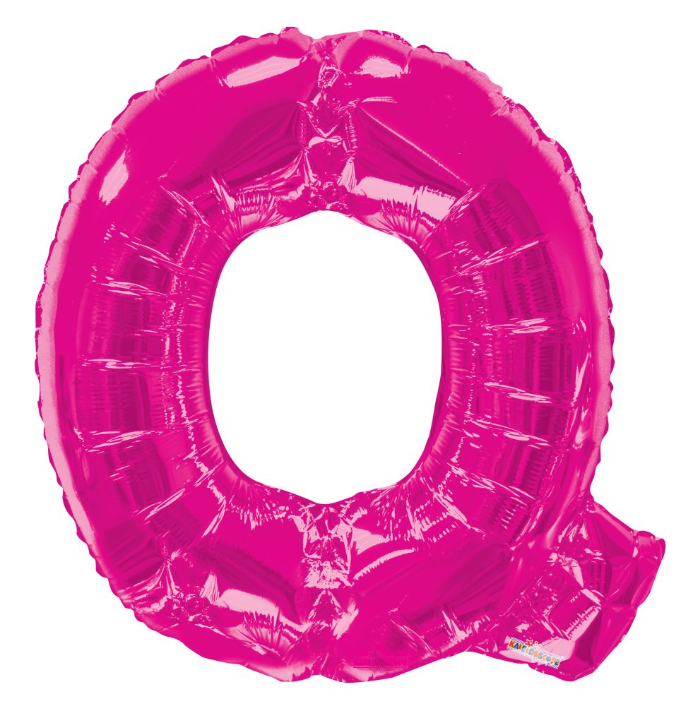 34" Pink Letter Q Balloon