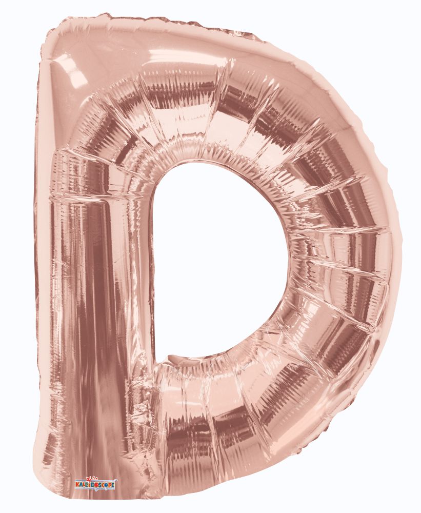 34" Rose Gold Letter D Balloon