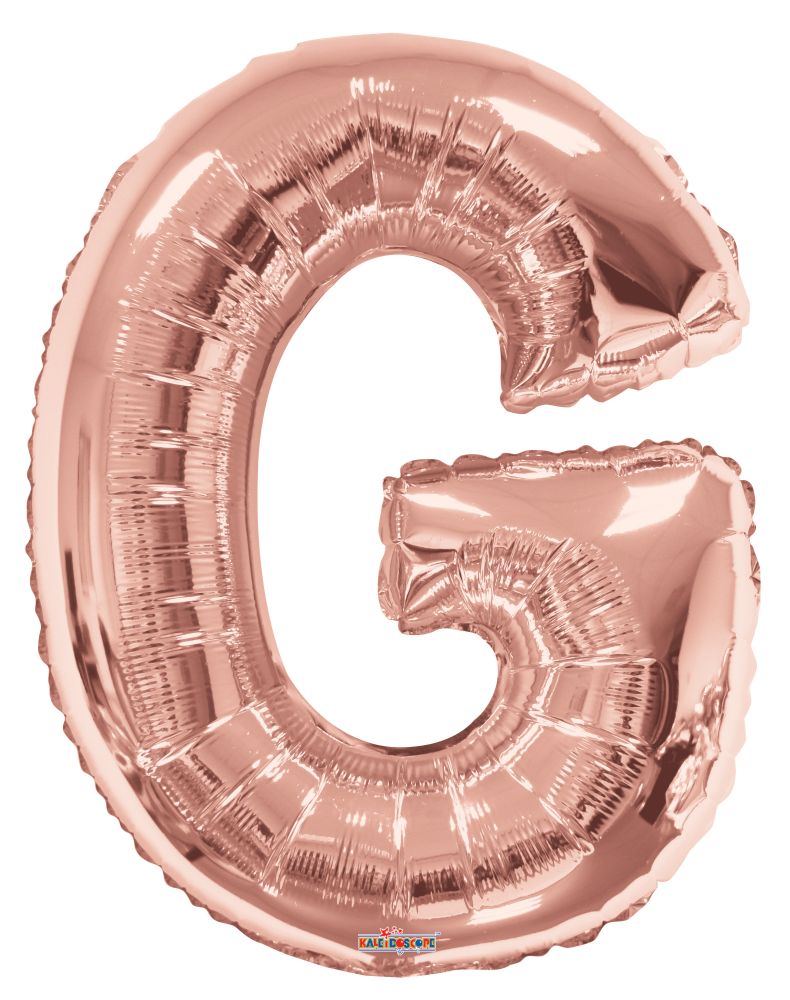 34" Rose Gold Letter G Balloon