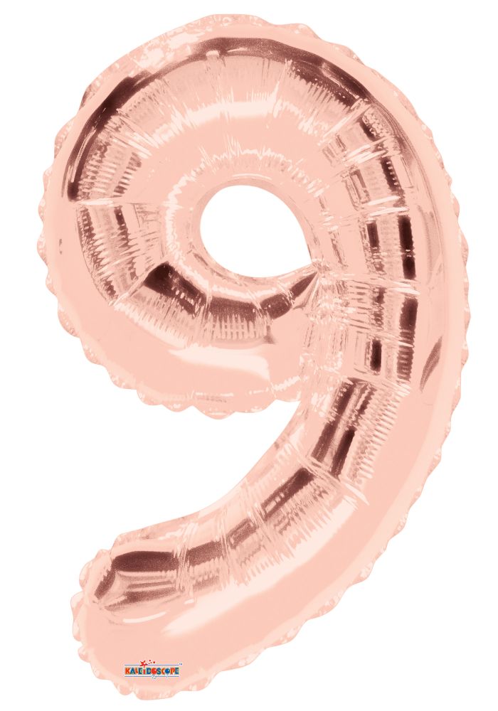 34" Rose Gold Number 9 Balloon