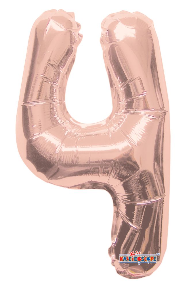 14" Rose Gold Number 4 Balloon