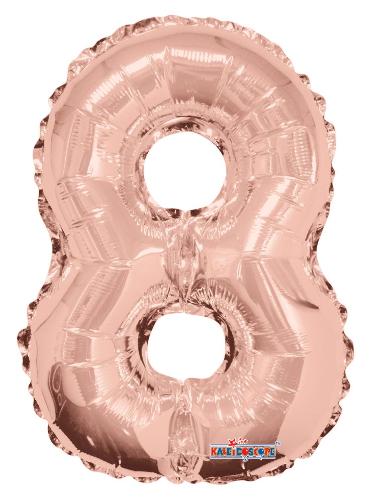 14" Rose Gold Number 8 Balloon