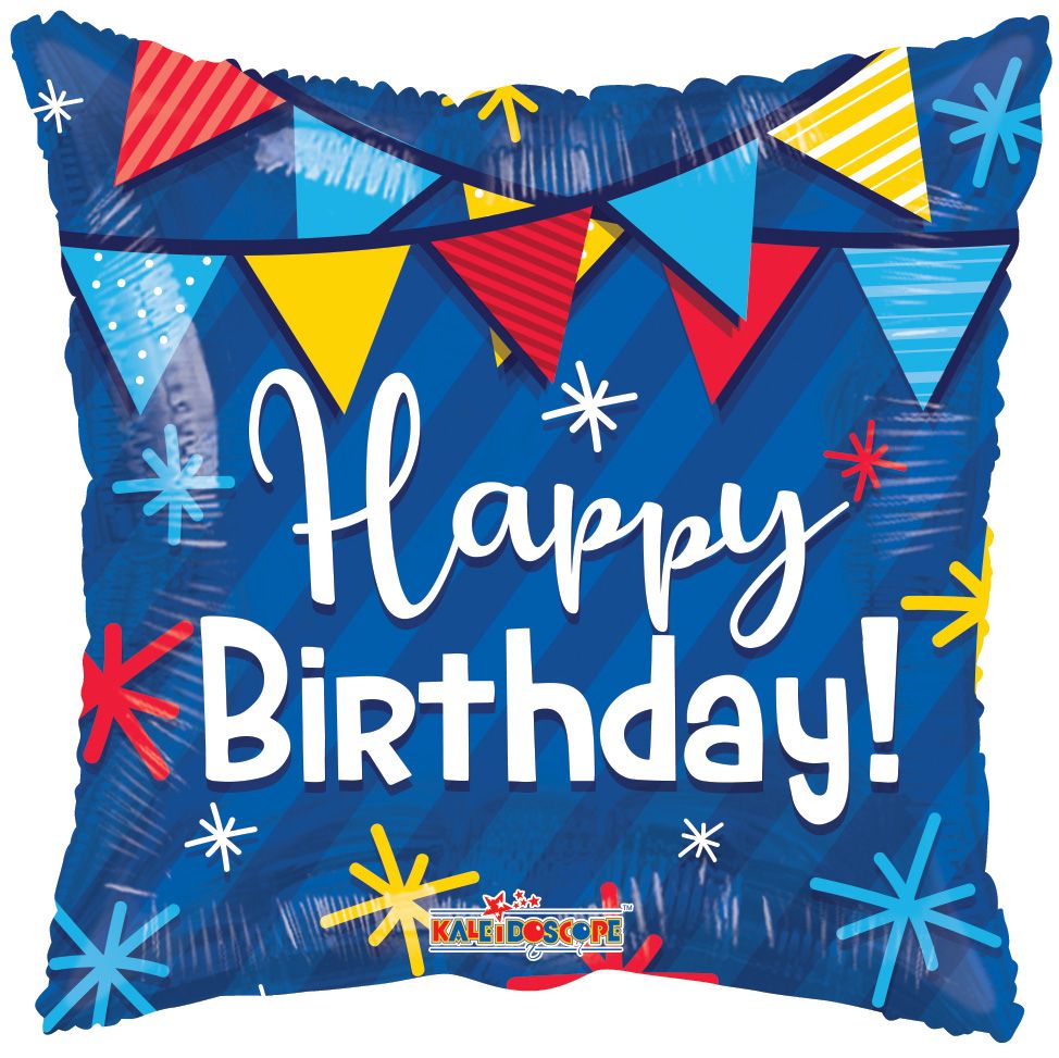 18" Birthday Pennants Balloon