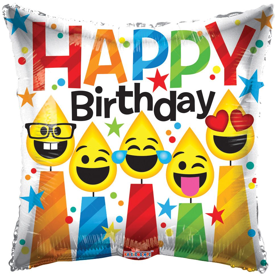 18" Birthday Smiling Candles Balloon