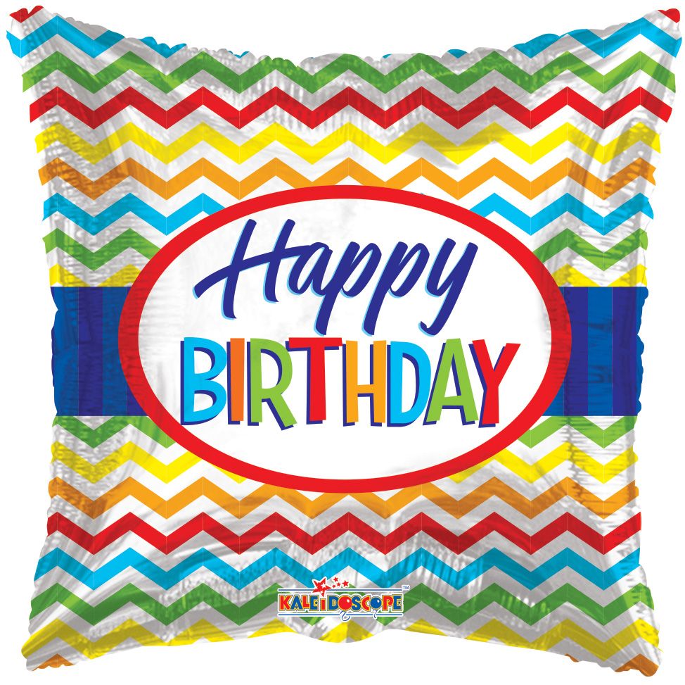 18" Chevron Birthday Balloon