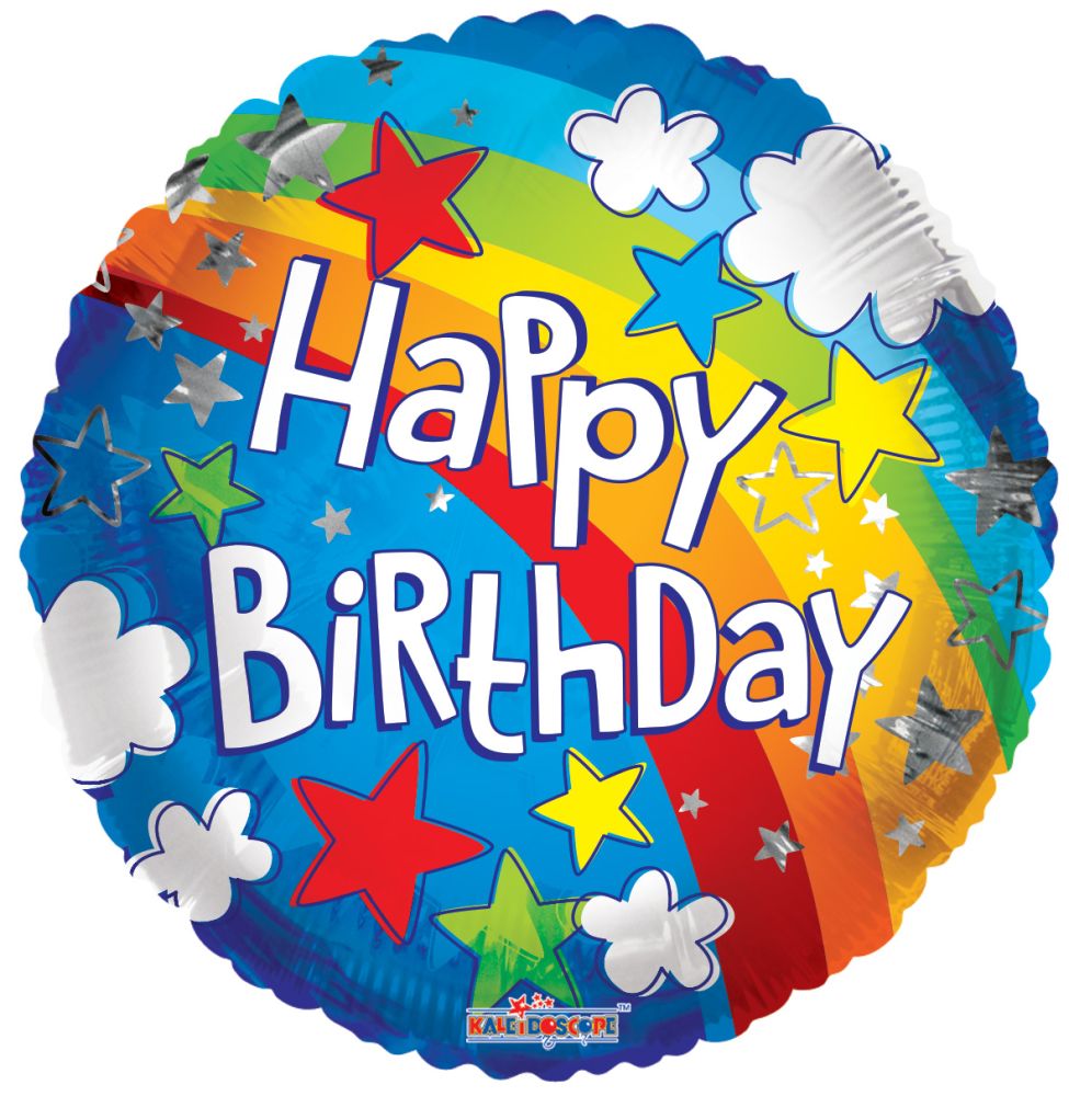 18" Birthday Rainbow Balloon