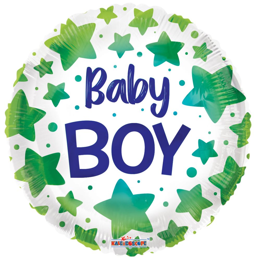 18" Baby Boy Stars Balloon