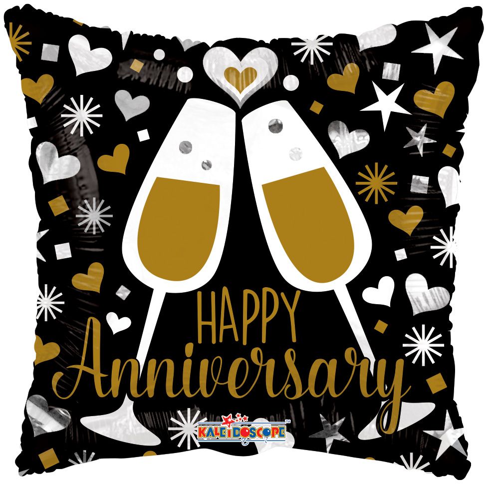 18" Anniversary Glasses Balloon