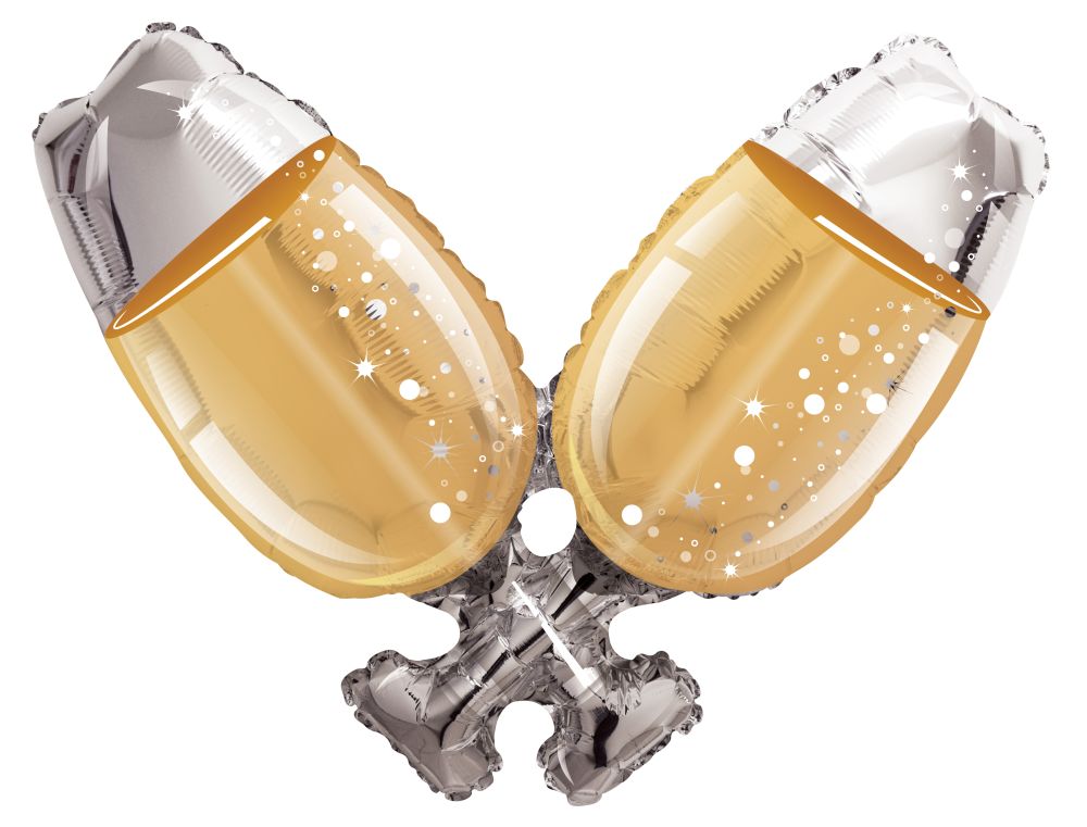 36" Champagne Glasses Shape Balloon