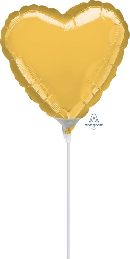 04" Gold Heart Balloon
