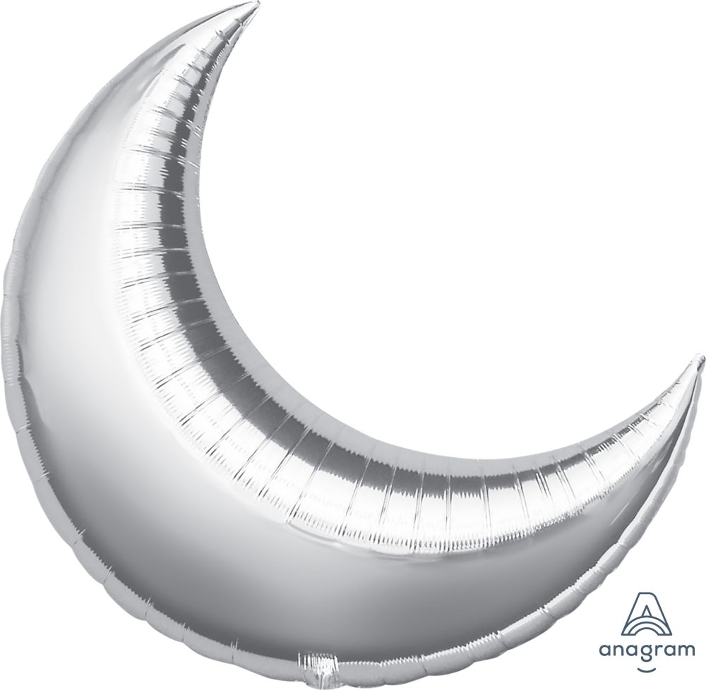 Crescent 26" Silver Balloon