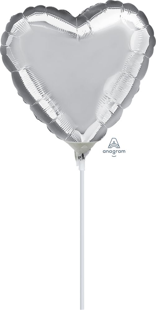 04" Silver Heart Balloon