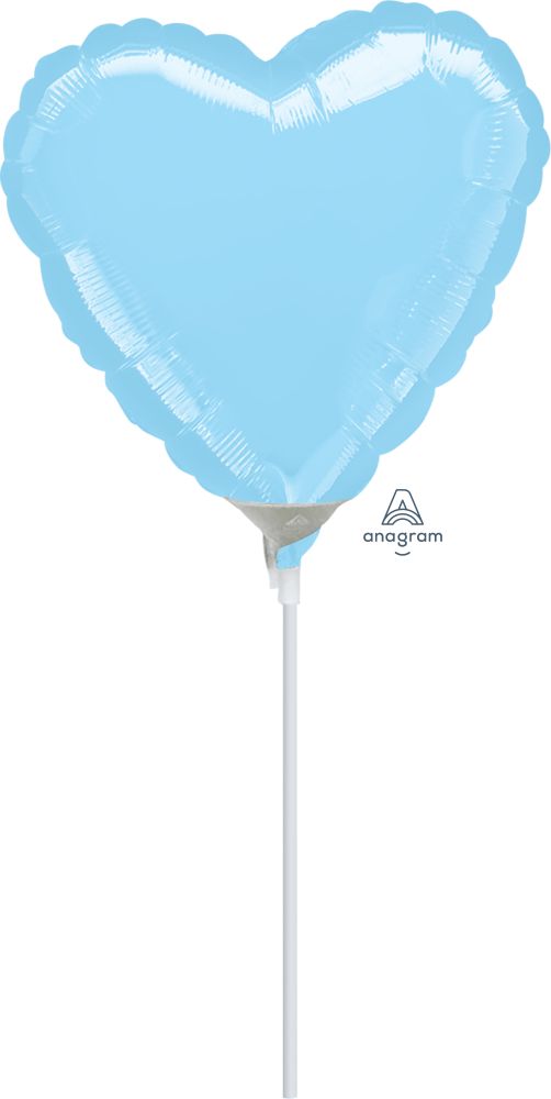04" Pastel Blue Heart Balloon
