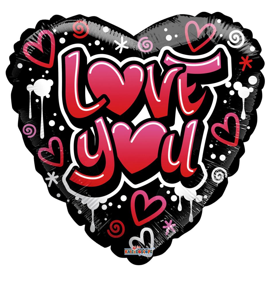 18" Love You Grafitti Balloon