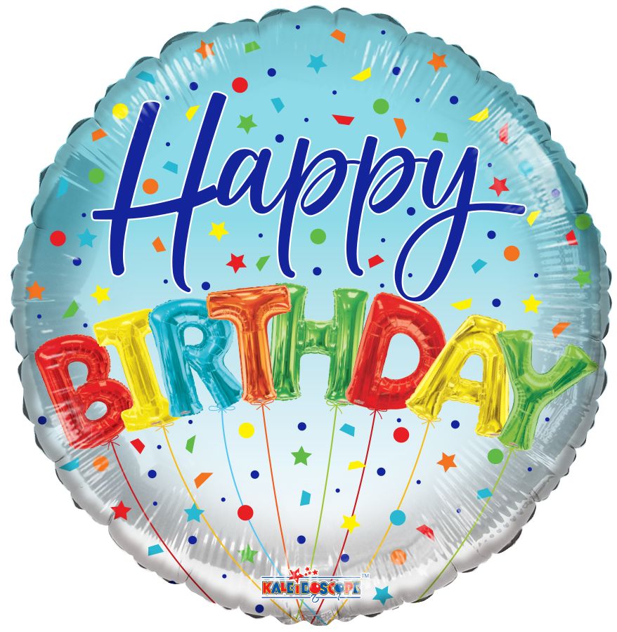 18" Happy Birthday Letter Balloons