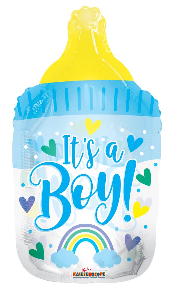 36" Its A Boy Bottle Clear View Balloon