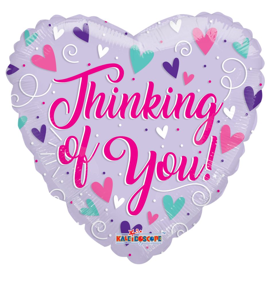18" Thinking Of You Hearts Balloon
