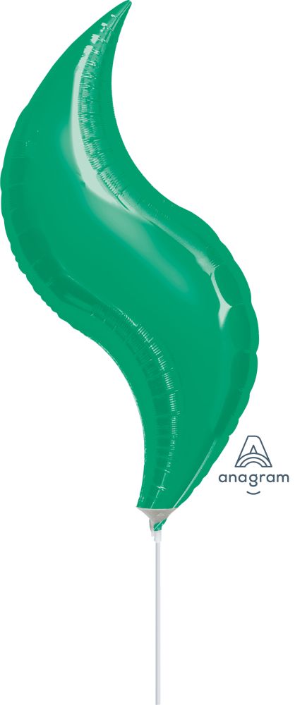 Curve 28" Green Balloon