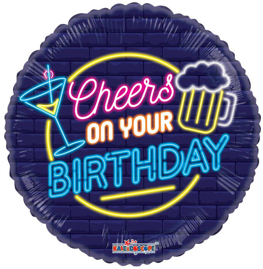 18" Cheers On Your Birthday Balloon