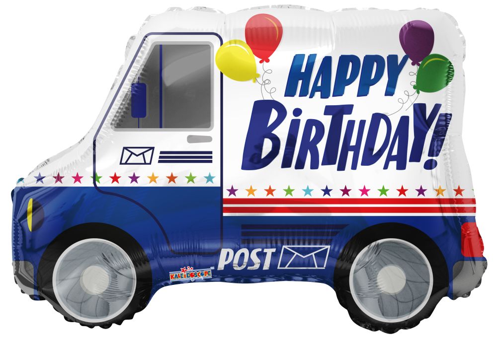 26" Birthday Mail Truck Shape Balloon