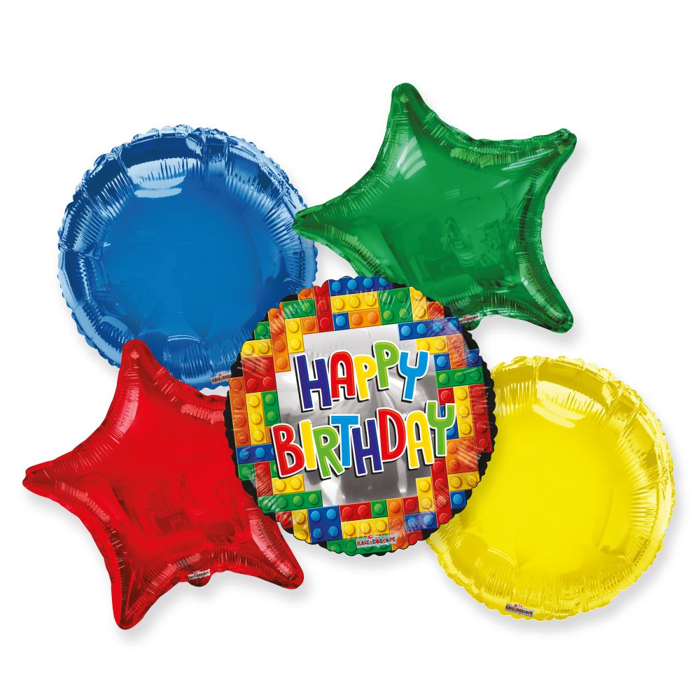 Balloon Bouquet Happy Birthday Blocks