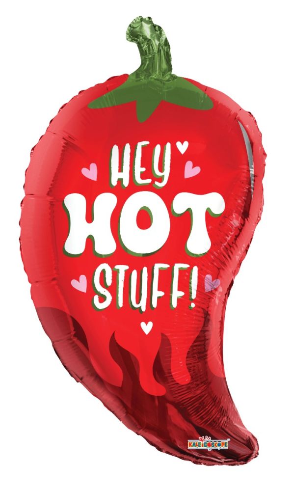 36" Hey Hot Stuff Chili Pepper Balloon