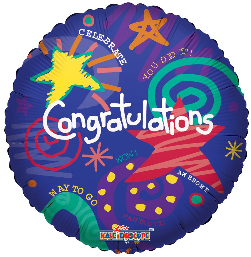 18" Festive Congrats Balloon