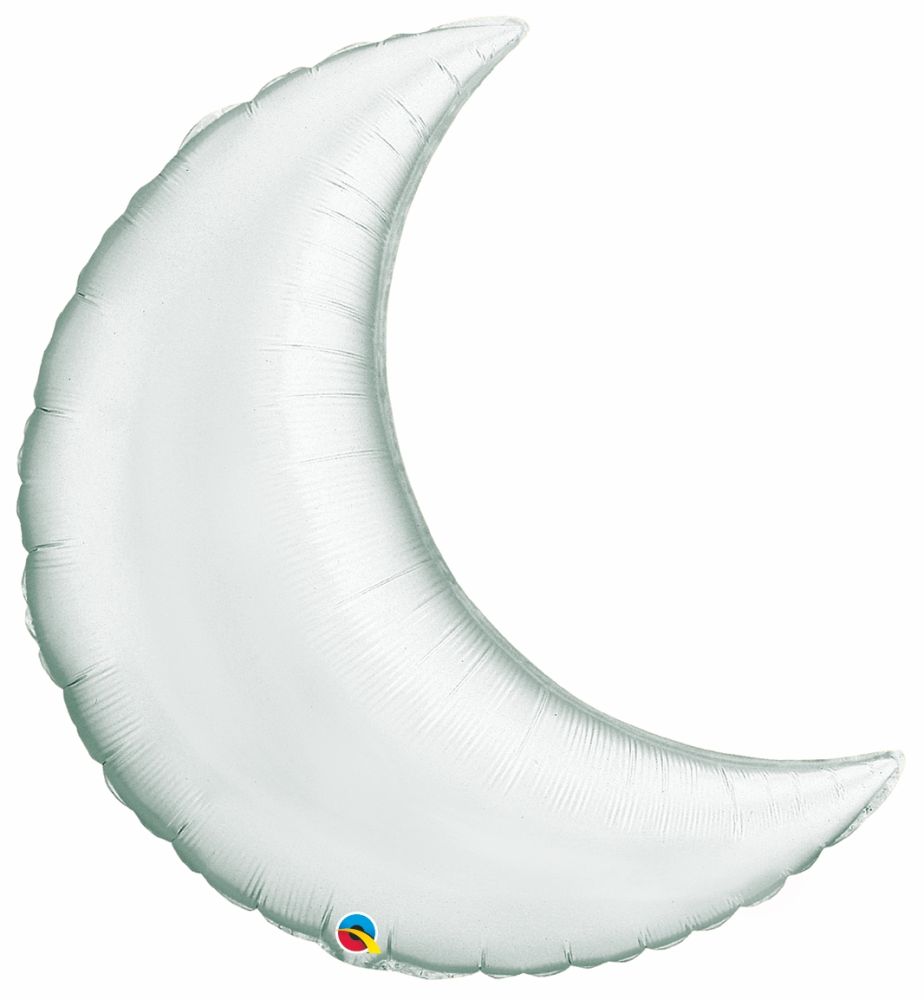 Crescent Moon 35" Silver Balloon