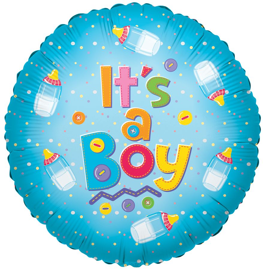 09" It's A Boy Baby Bottle Balloon