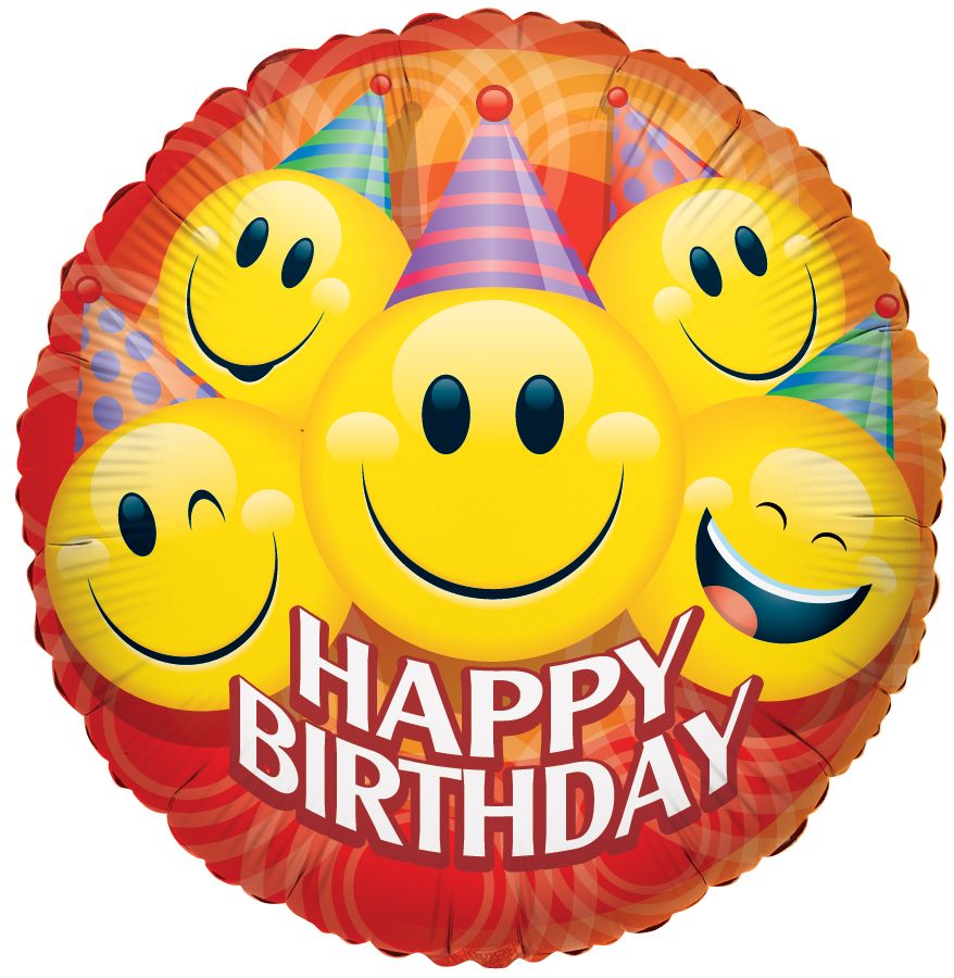 36" Party Smilies Birthday Balloon