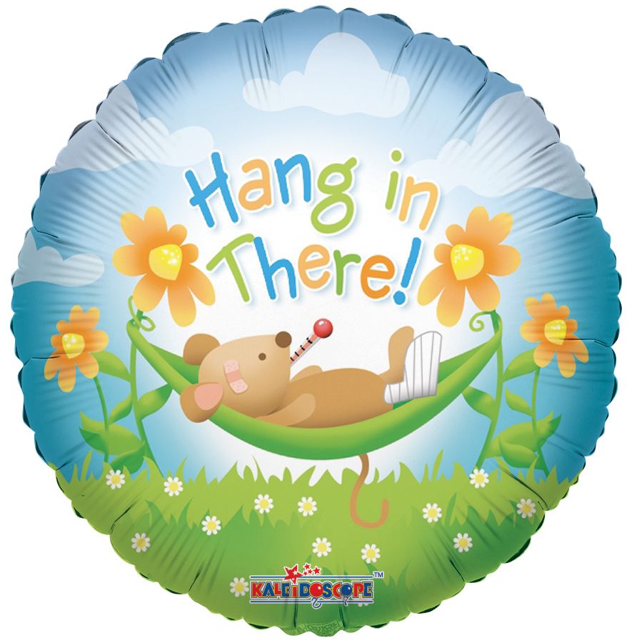18" Get Well Hang In There Balloon