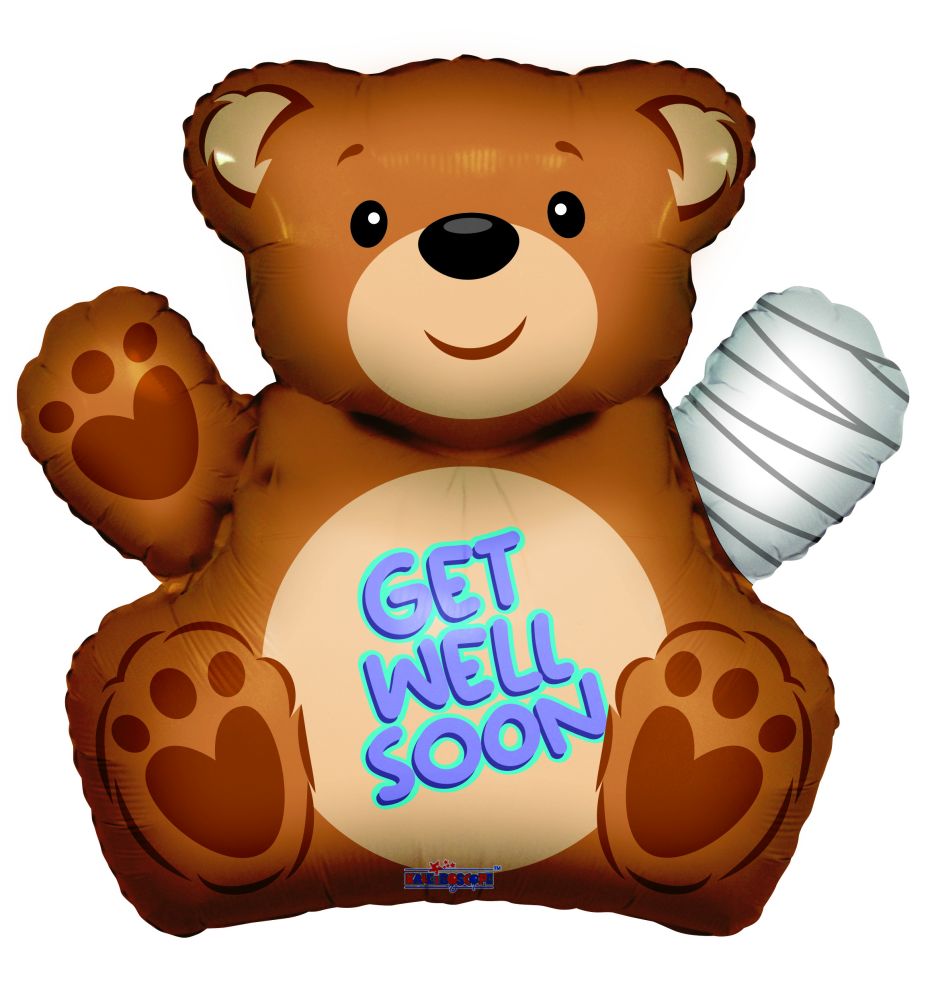 28" Get Well Bear with Bandages Balloon