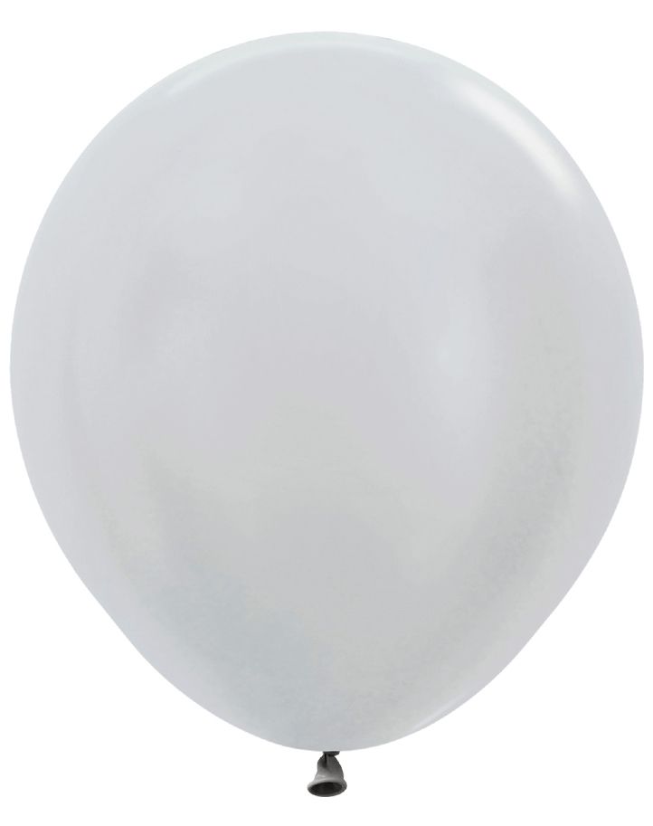 18" Satin Silver (25pcs) Sempertex Balloons